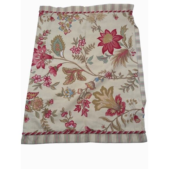 Rose Tree Pacific Reversible Floral & Striped Pillow Shams 21x29 Button Closure - Picture 1 of 4